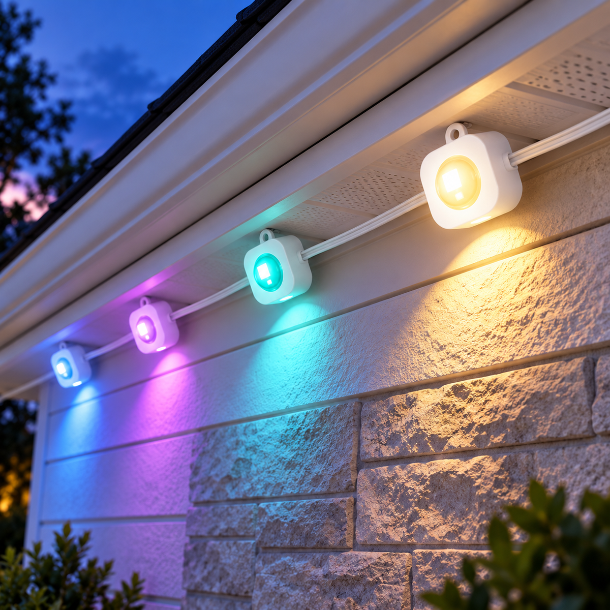 200FT Waterproof Bluetooth Outdoor Led String Lights