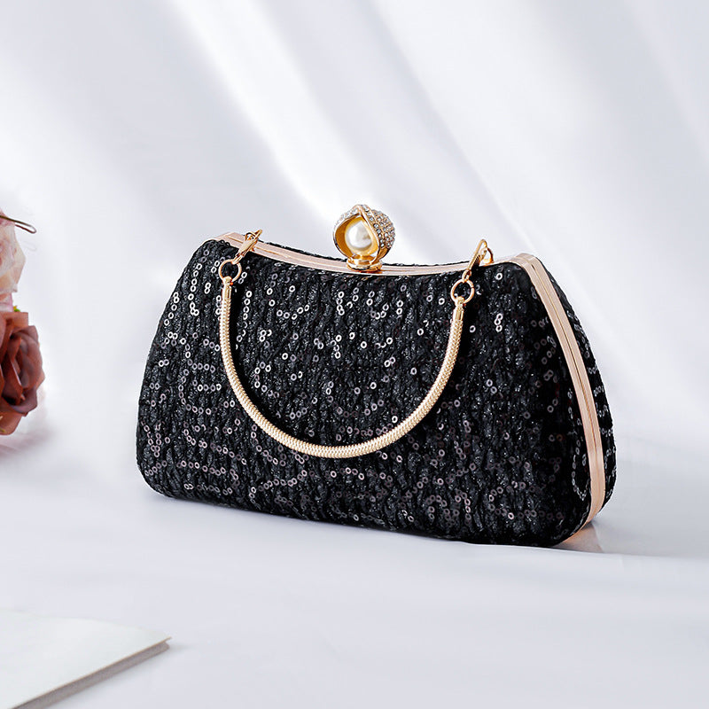 New Cheongsam Handbag Lace Sequins Fashion Banquet Evening Bag Dinner Clutch Bag Dress Shoulder Crossbody Bag