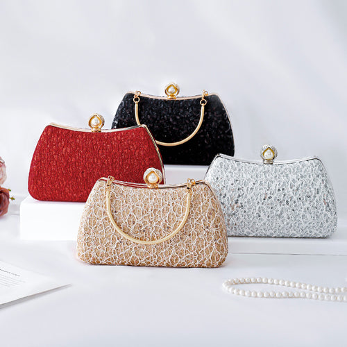 New Cheongsam Handbag Lace Sequins Fashion Banquet Evening Bag Dinner Clutch Bag Dress Shoulder Crossbody Bag