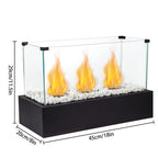 18''L Rectangular Large Tabletop Fire Pit (Only US)-3