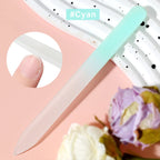 Glass Nail File Professional Manicure Sand Rubbing Crystal Glass Nail File Durable Art Buffer Sand Rubbing Nail Art Salon Tool