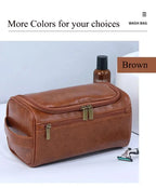 Valeroni Hanging Travel Toiletry Bag | PU & Canvas Organizer