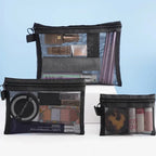 Sheer Mesh Travel Cosmetic Pouch
