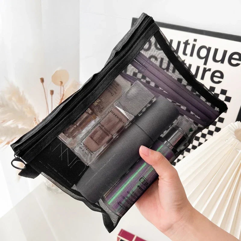 Sheer Mesh Travel Cosmetic Pouch