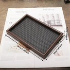Woven Faux-Leather Valet Tray