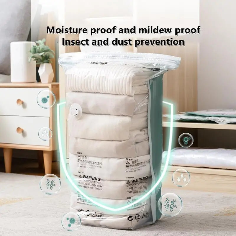 Roll-Up Vacuum Storage Bag — No Pump Needed