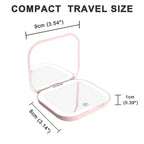 Valeroni LED Travel Makeup Mirror | Folding 1X/2X Magnification