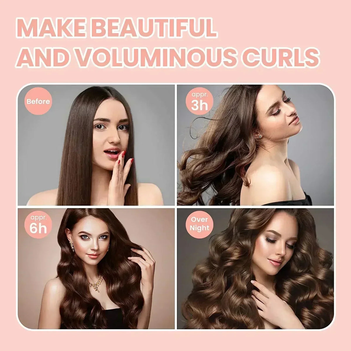 Soft Heatless Curling Rod Set