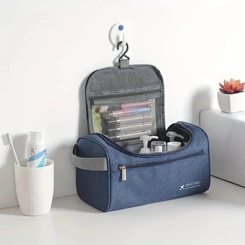 Valeroni Hanging Travel Toiletry Bag | PU & Canvas Organizer