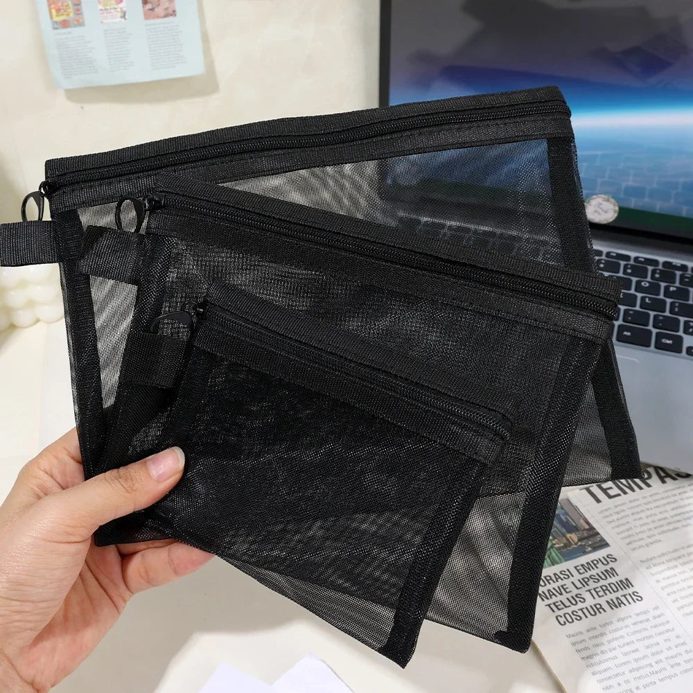 Sheer Mesh Travel Cosmetic Pouch