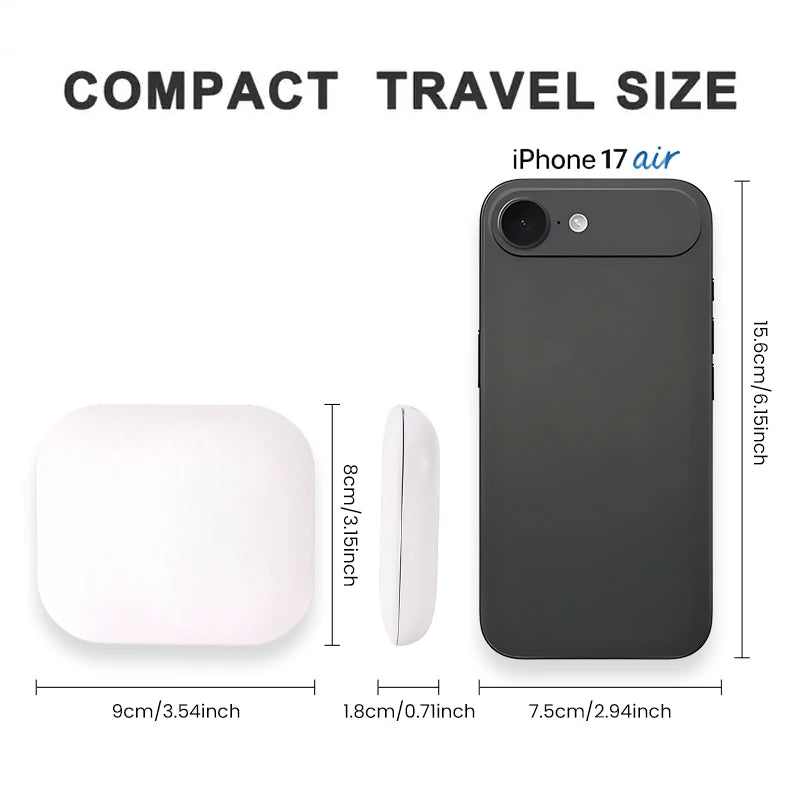 Valeroni LED Travel Makeup Mirror | Folding 1X/2X Magnification