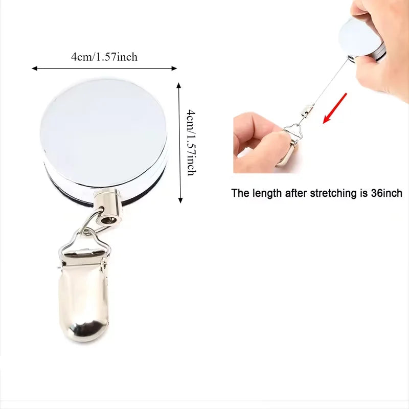 Automatic Retractable Towel Rack, No Punching Self-Adhesive Wall Hanging Towel Holder, Automatic Rebound with Strong Clip