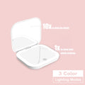 Valeroni LED Travel Makeup Mirror | Folding 1X/2X Magnification