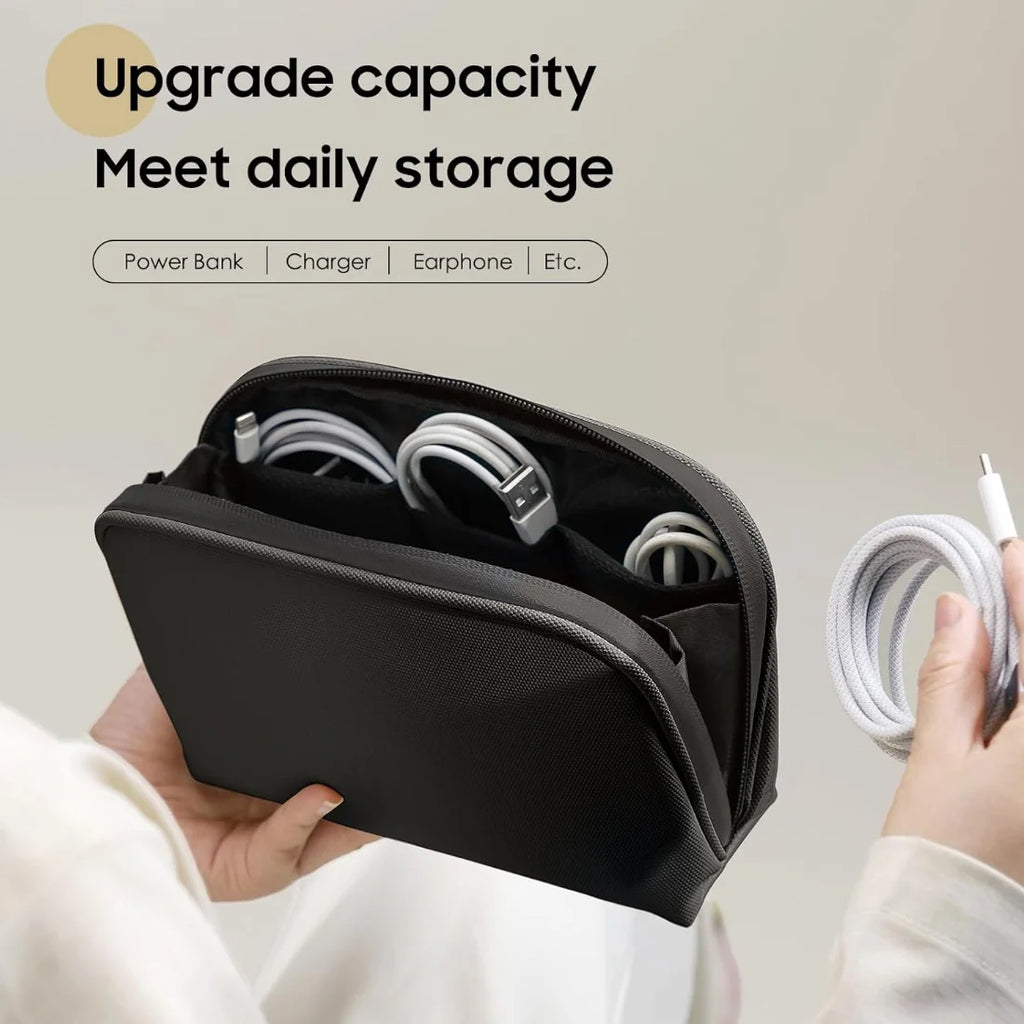 Travel Electronics Organizer Power Bank Pouch Electronics Gadgets Accessorie Case for USB Cable Cords,Hard Drives Storage Bag