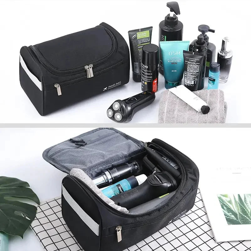 Valeroni Hanging Travel Toiletry Bag | PU & Canvas Organizer