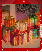 Illuminated Holiday Gift Box Trio
