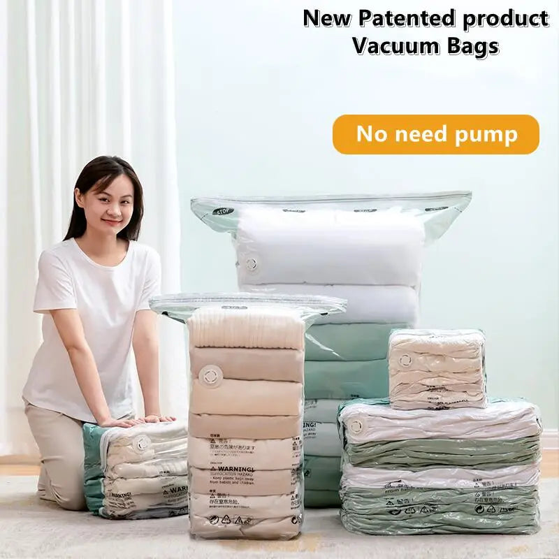 Roll-Up Vacuum Storage Bag — No Pump Needed
