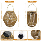 Woven Solar Garden Lantern