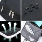 Valeroni Hanging Travel Toiletry Bag | PU & Canvas Organizer