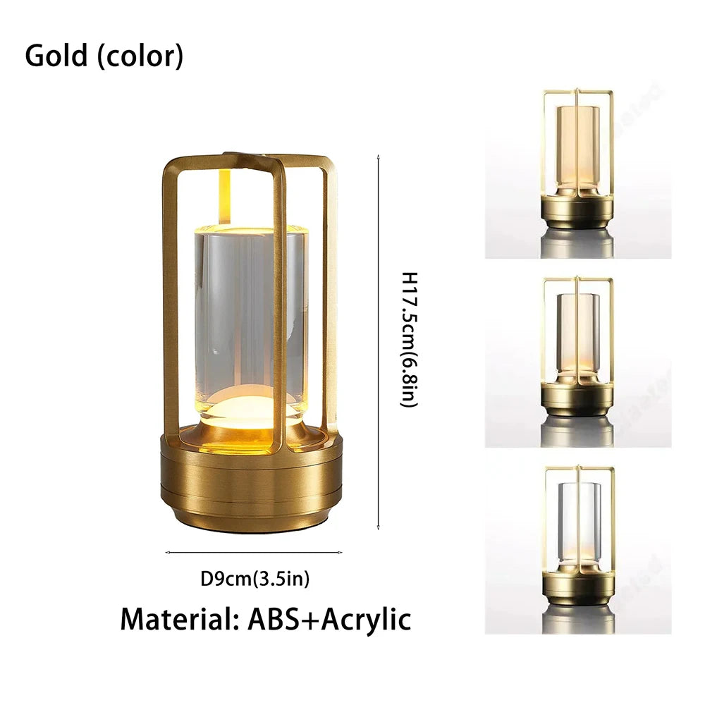 Valeroni Cordless Ambient Table Lamp | Rechargeable Touch Light