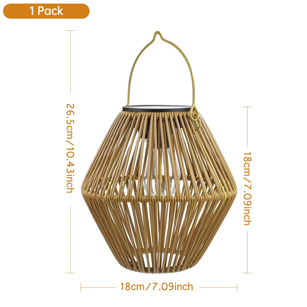 Woven Solar Garden Lantern
