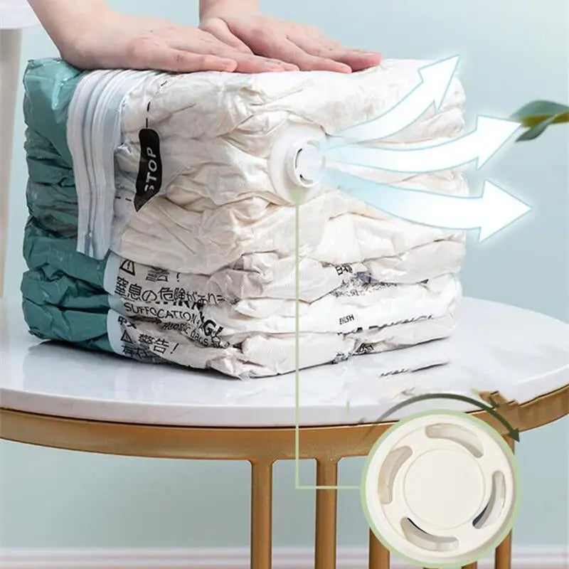 Roll-Up Vacuum Storage Bag — No Pump Needed