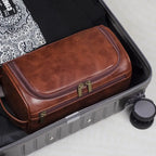 Valeroni Hanging Travel Toiletry Bag | PU & Canvas Organizer