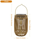 Woven Solar Garden Lantern