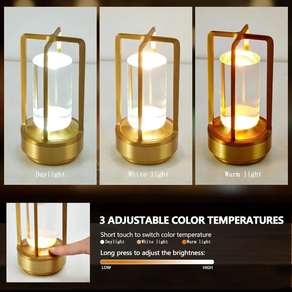 Valeroni Cordless Ambient Table Lamp | Rechargeable Touch Light