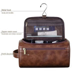 Valeroni Hanging Travel Toiletry Bag | PU & Canvas Organizer