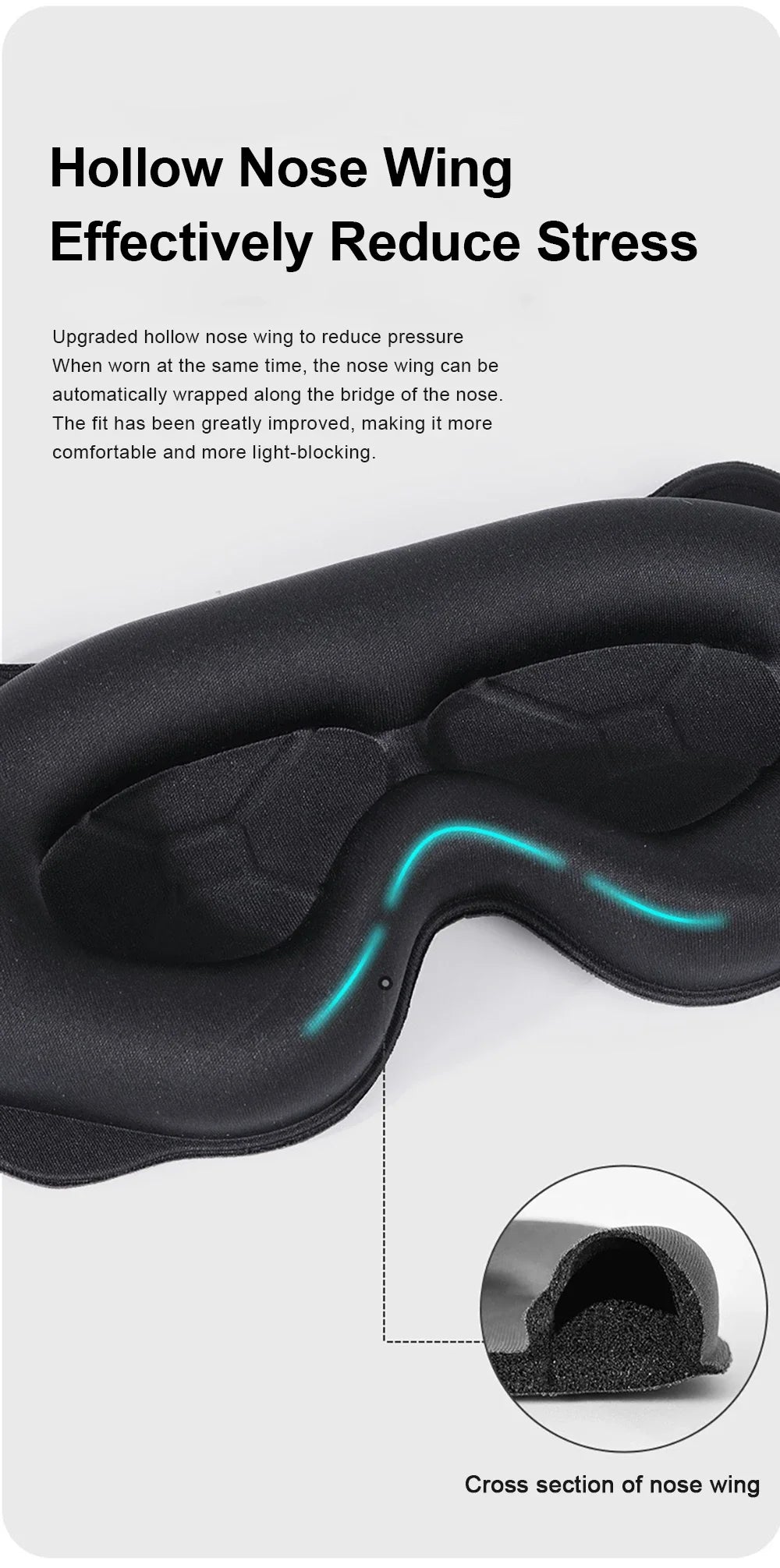 3D Contour Blackout Sleep Mask