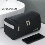Valeroni Hanging Travel Toiletry Bag | PU & Canvas Organizer