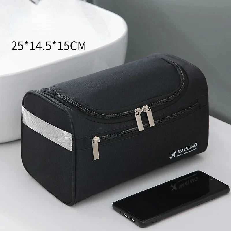 Valeroni Hanging Travel Toiletry Bag | PU & Canvas Organizer