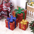 Illuminated Holiday Gift Box Trio
