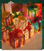 Illuminated Holiday Gift Box Trio
