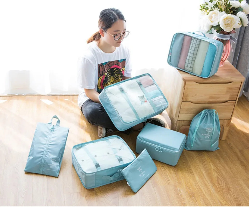 Valeroni 7-Piece Travel Packing Cube Set | Luggage Organizer