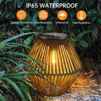 Woven Solar Garden Lantern