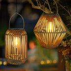 Woven Solar Garden Lantern