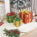 Illuminated Holiday Gift Box Trio