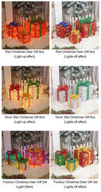 Illuminated Holiday Gift Box Trio