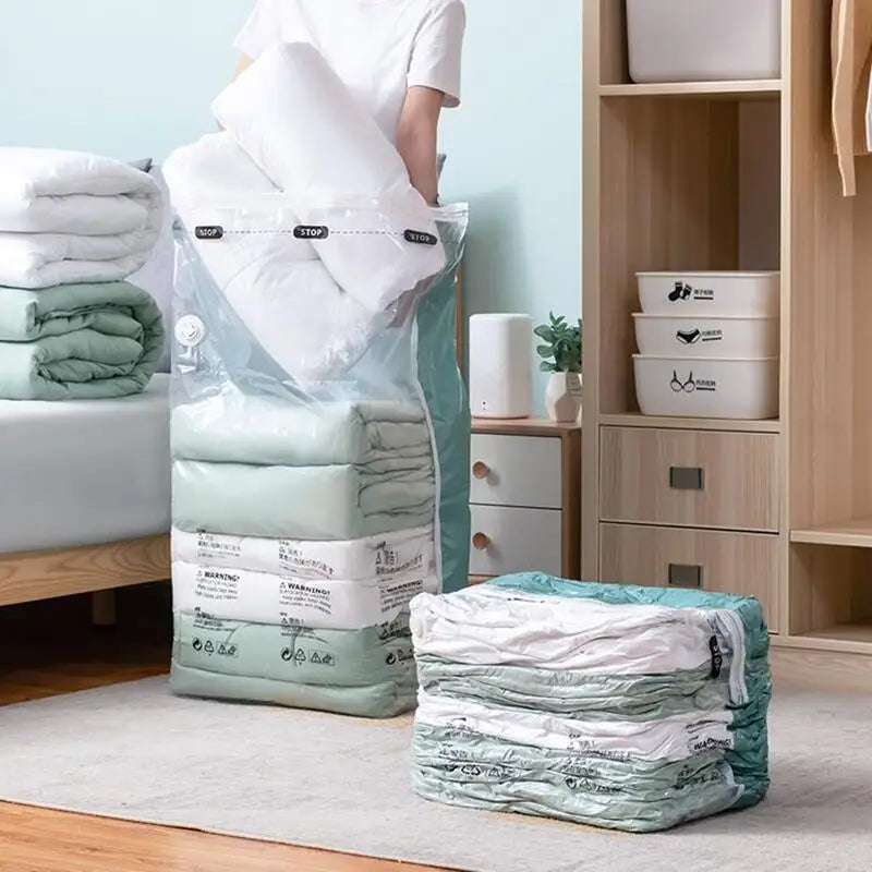 Roll-Up Vacuum Storage Bag — No Pump Needed