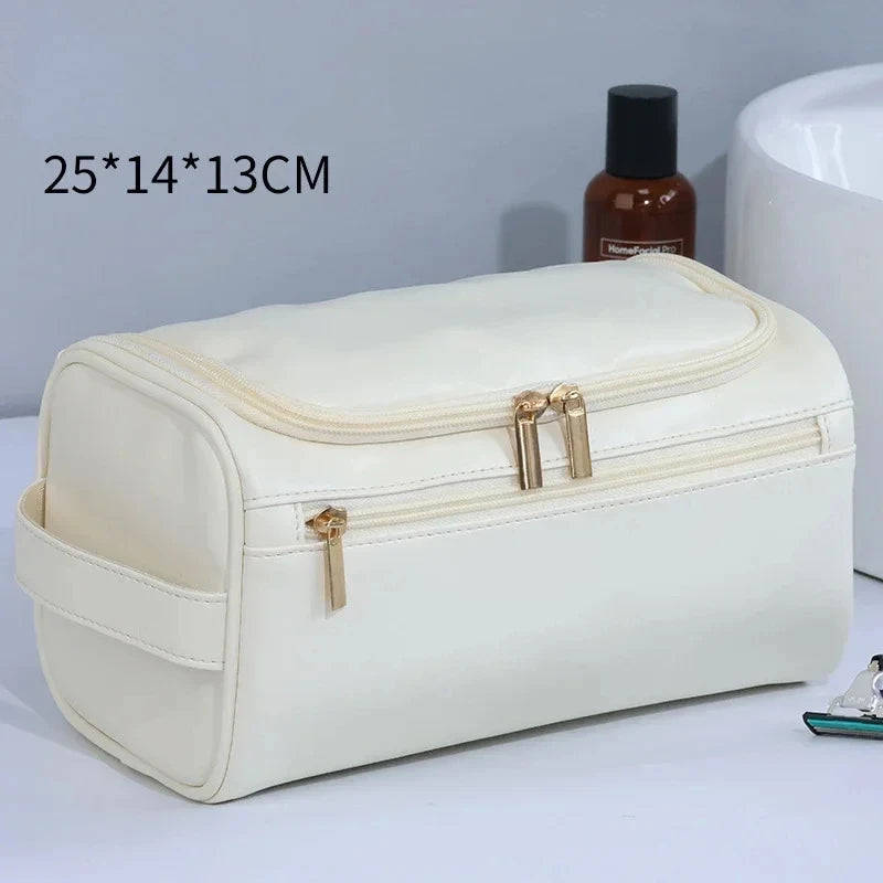 Valeroni Hanging Travel Toiletry Bag | PU & Canvas Organizer
