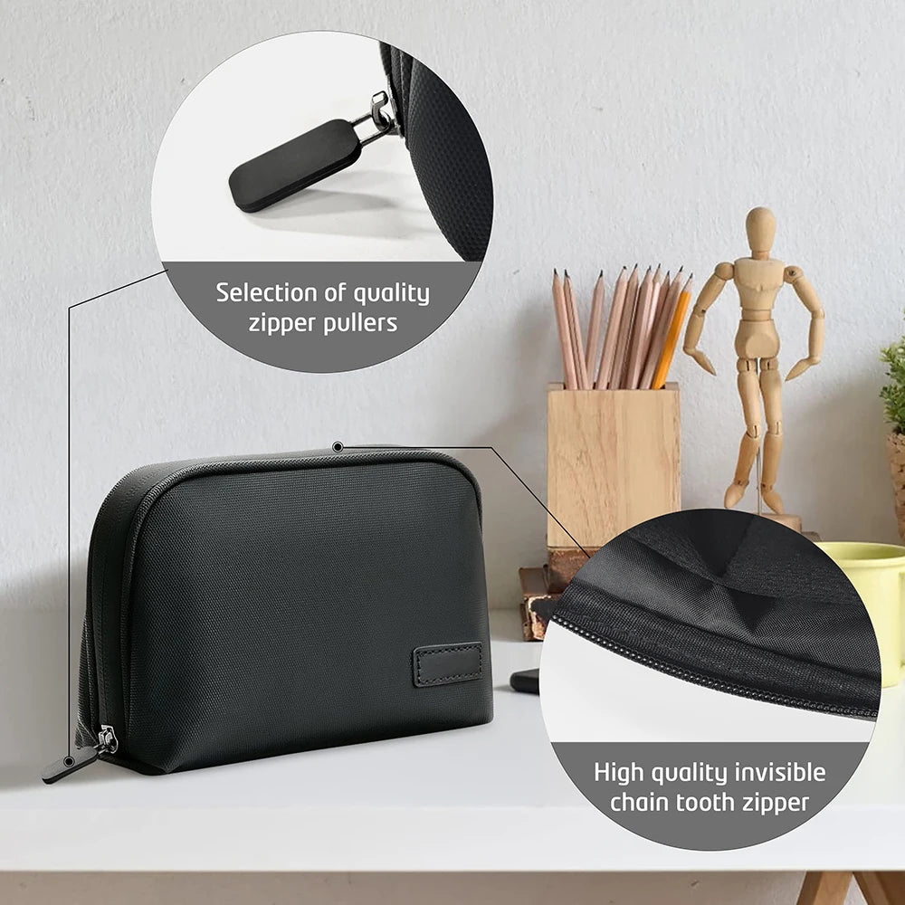 Travel Electronics Organizer Power Bank Pouch Electronics Gadgets Accessorie Case for USB Cable Cords,Hard Drives Storage Bag