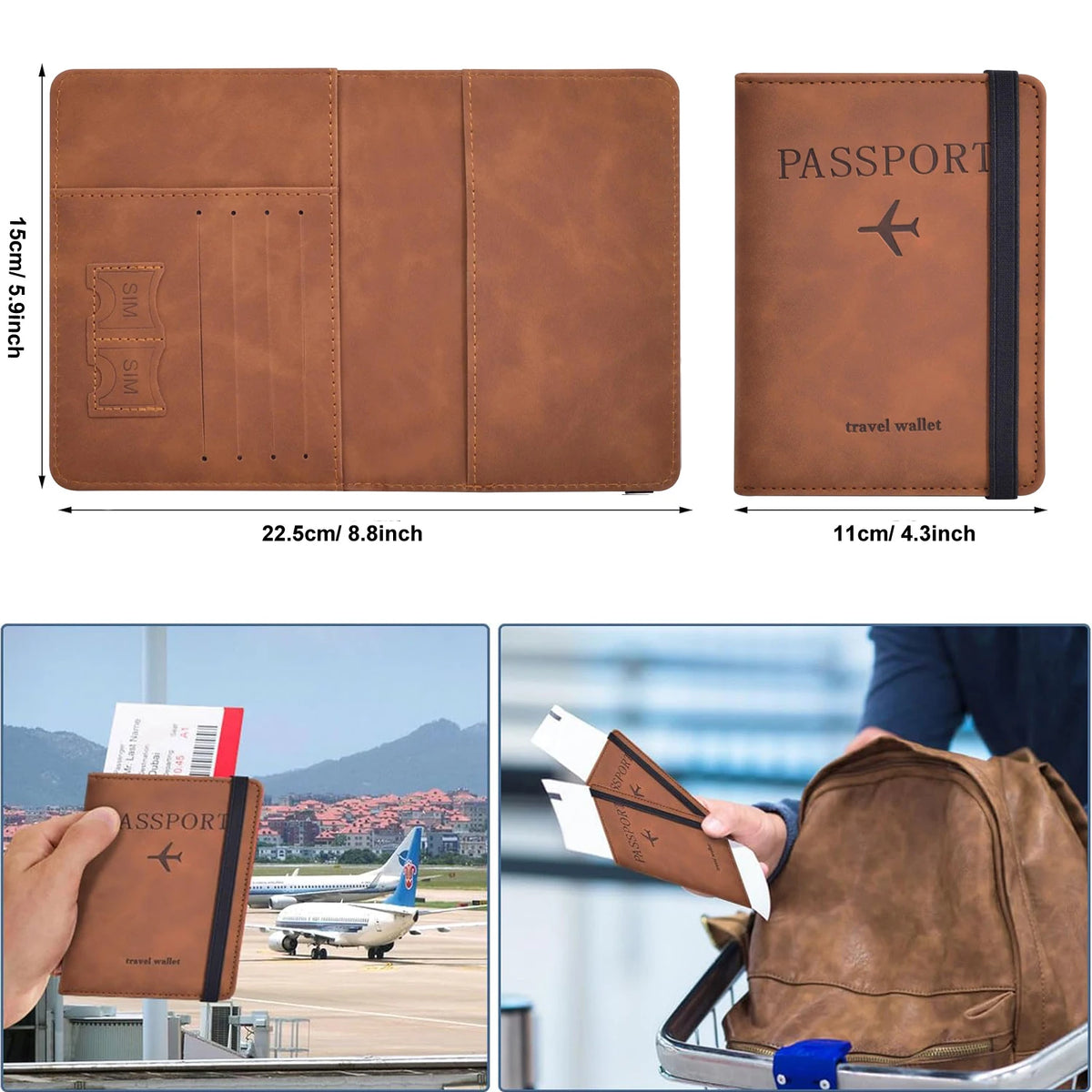 RFID Travel Passport Wallet