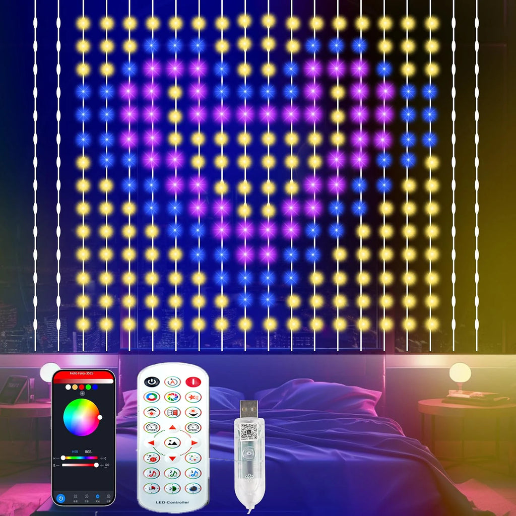 Smart LED Curtain Light Display