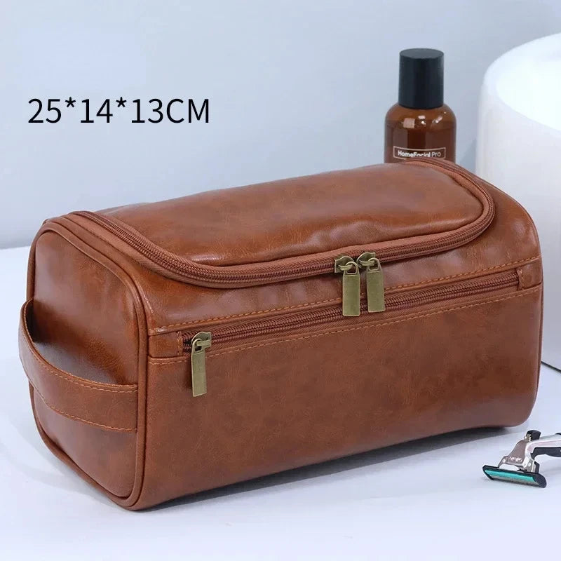 Valeroni Hanging Travel Toiletry Bag | PU & Canvas Organizer