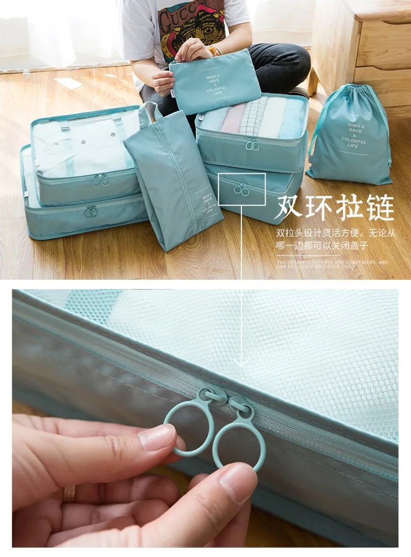 Valeroni 7-Piece Travel Packing Cube Set | Luggage Organizer