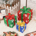 Illuminated Holiday Gift Box Trio