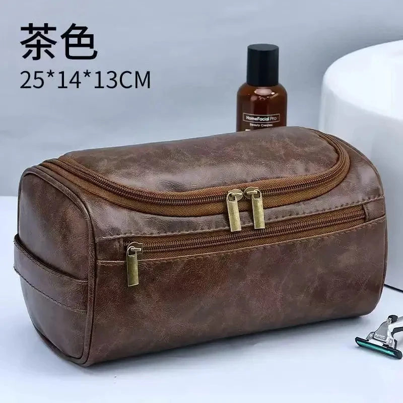 Valeroni Hanging Travel Toiletry Bag | PU & Canvas Organizer