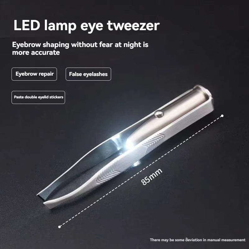 Precision LED Eyebrow Tweezers